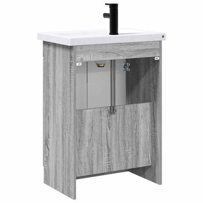 Bathroom Furniture Set Grey Sonoma 56 x 37.5 x 81 cm