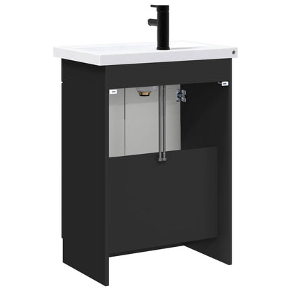 Bathroom Furniture Set Black 78.5 x 37.5 x 81 cm