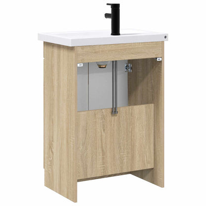 Bathroom Furniture Set Sonoma Oak 78.5 x 37.5 x 81 cm