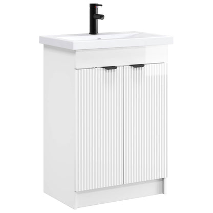 Bathroom Furniture Set High Gloss White 78.5 x 37.5 x 81 cm