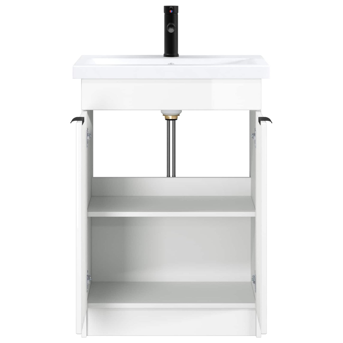 Bathroom Furniture Set High Gloss White 78.5 x 37.5 x 81 cm