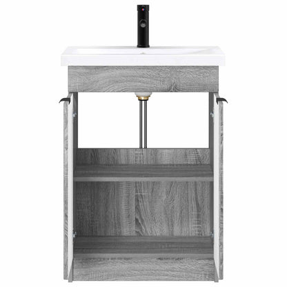 Bathroom Furniture Set Grey Sonoma 78.5 x 37.5 x 81 cm