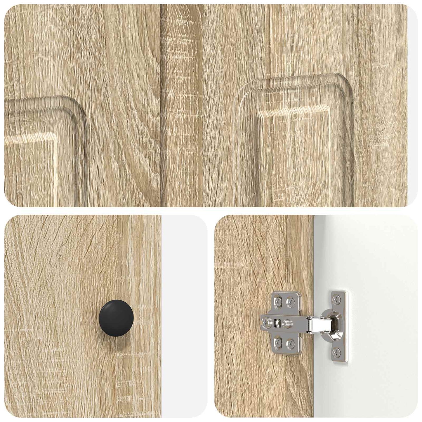 Bathroom Furniture Set Sonoma Oak 56 x 37.5 x 81 cm
