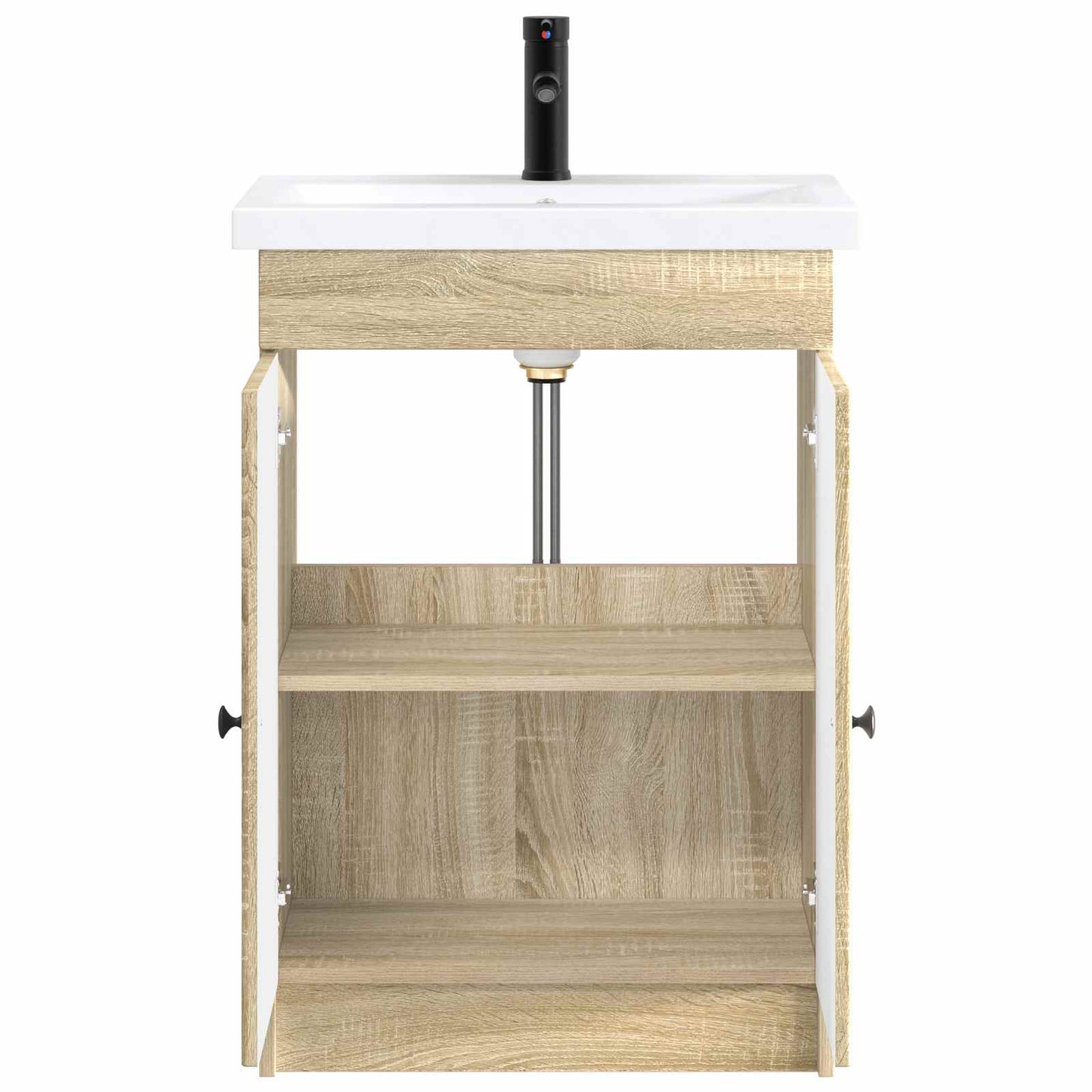 Bathroom Furniture Set Sonoma Oak 56 x 37.5 x 81 cm