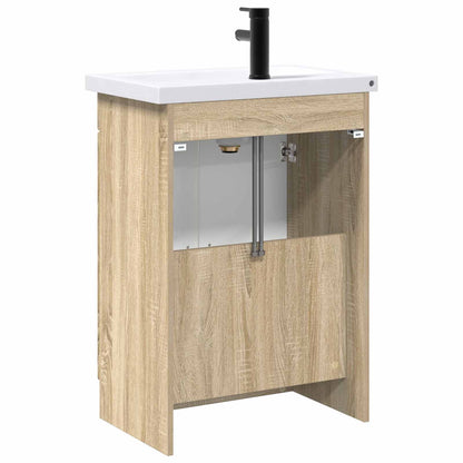 Bathroom Furniture Set Sonoma Oak 56 x 37.5 x 81 cm
