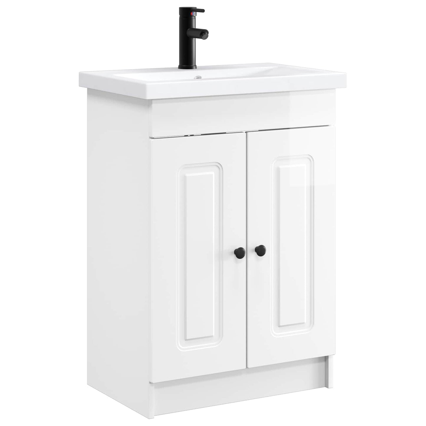 Bathroom Furniture Set High Gloss White 56 x 37.5 x 81 cm