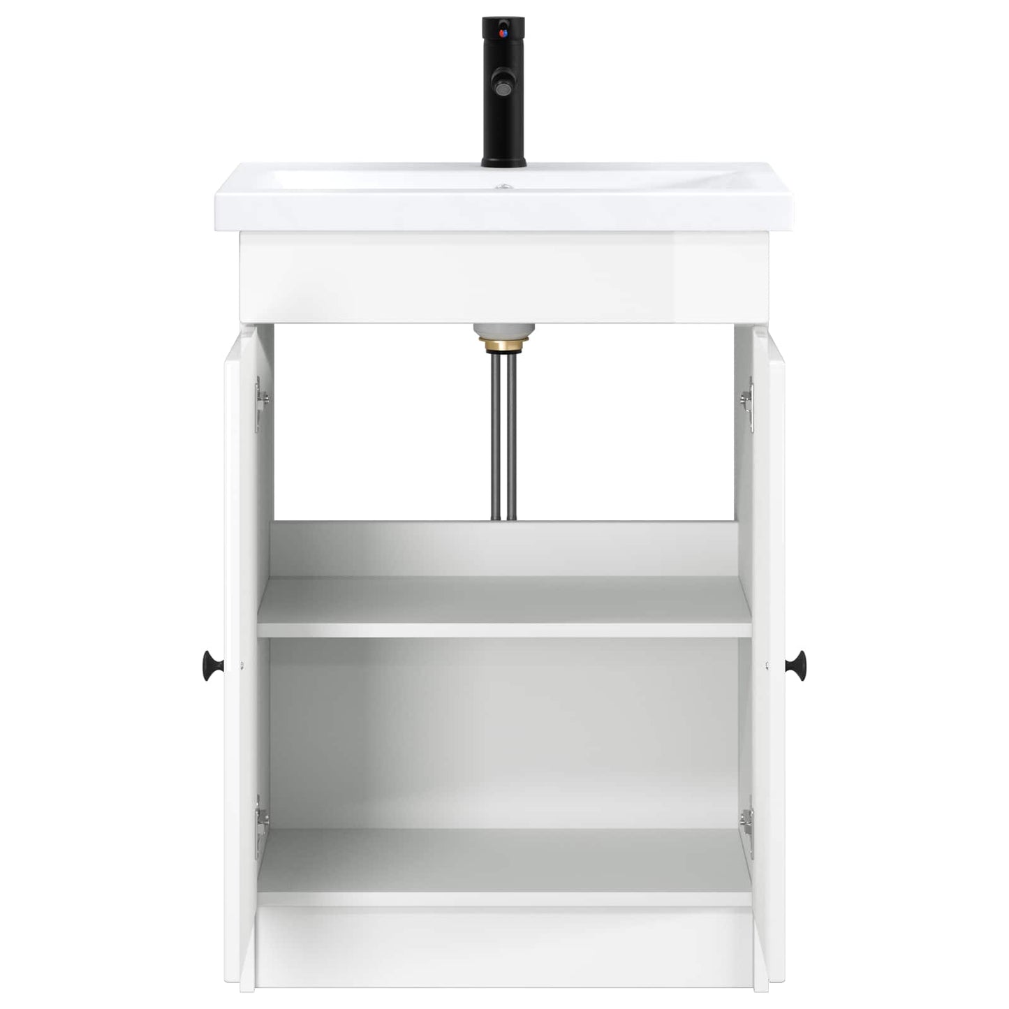 Bathroom Furniture Set High Gloss White 56 x 37.5 x 81 cm
