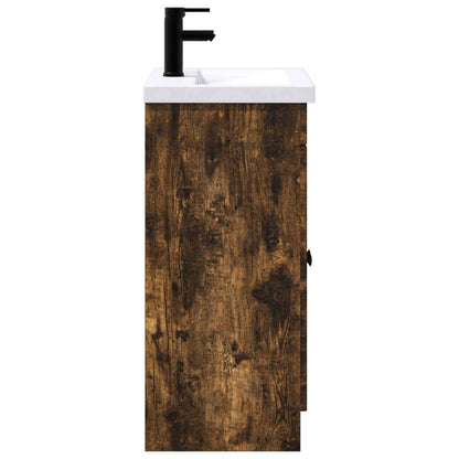 Bathroom Furniture Set Smoked Oak 56 x 37.5 x 81 cm