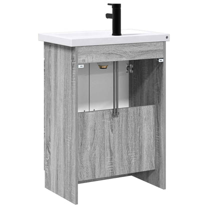 Bathroom Furniture Set Grey Sonoma 56 x 37.5 x 81 cm