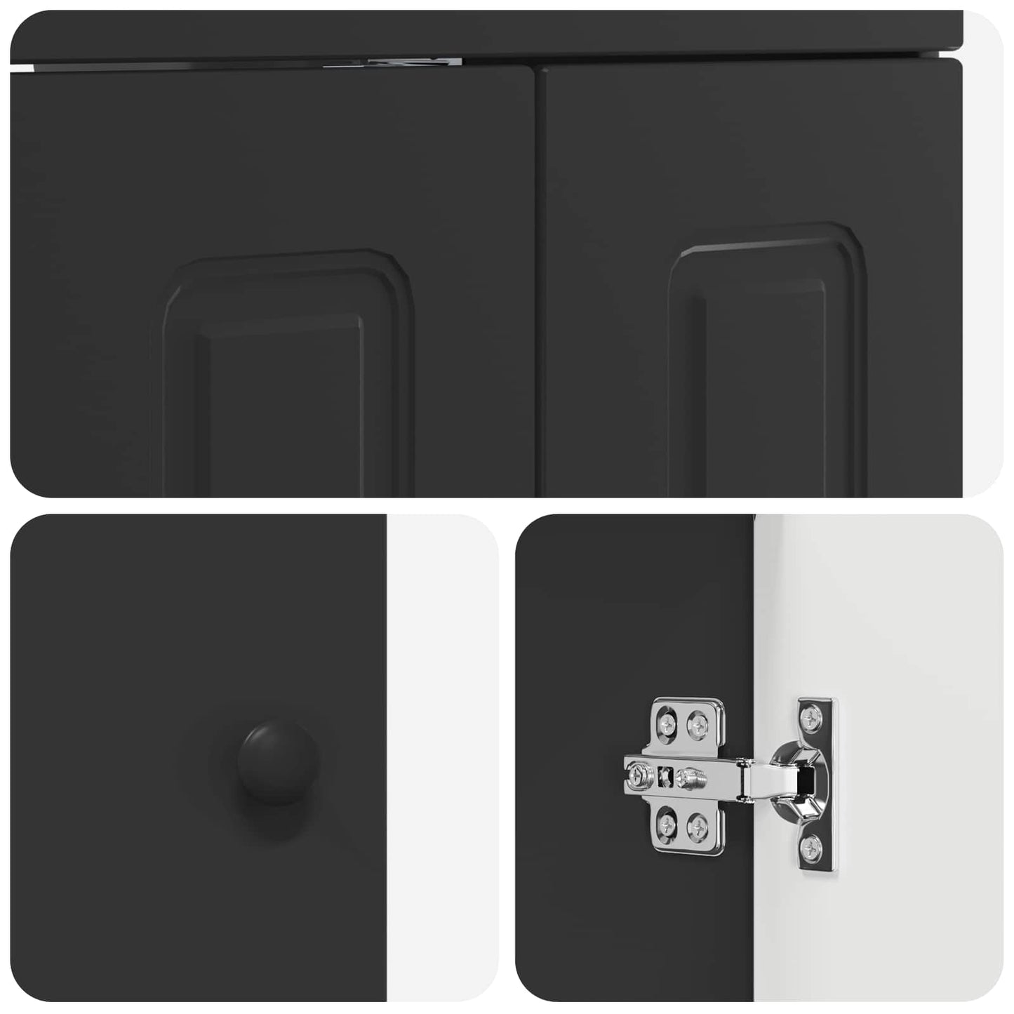Bathroom Furniture Set Black 78.5 x 37.5 x 81 cm