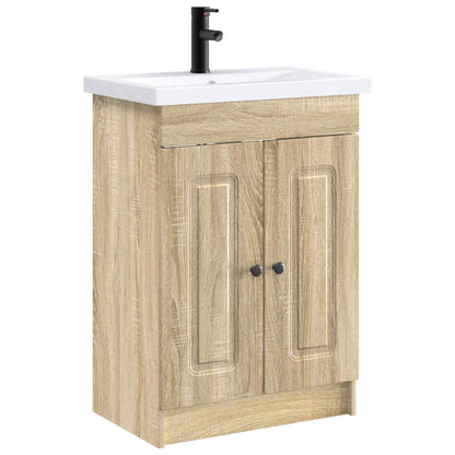 Bathroom Furniture Set Sonoma Oak 78.5 x 37.5 x 81 cm