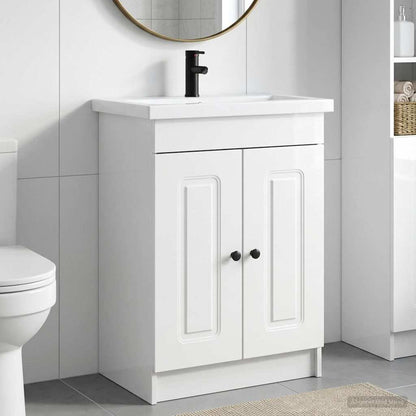 Bathroom Furniture Set High Gloss White 78.5 x 37.5 x 81 cm