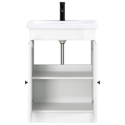Bathroom Furniture Set High Gloss White 78.5 x 37.5 x 81 cm