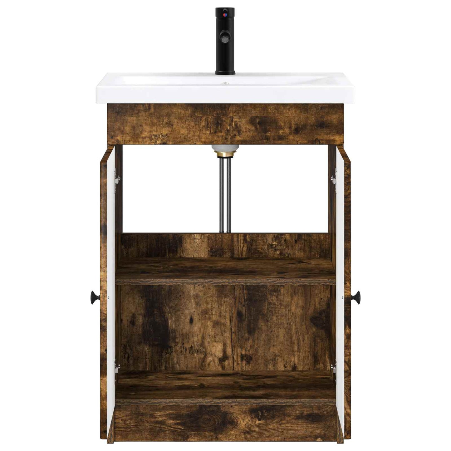 Bathroom Furniture Set Smoked Oak 78.5 x 37.5 x 81 cm