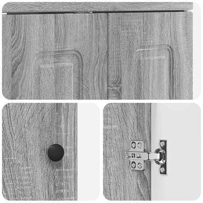 Bathroom Furniture Set Grey Sonoma 78.5 x 37.5 x 81 cm