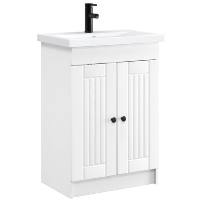 Bathroom Furniture Set White 56 x 37.5 x 81 cm Engineered Wood