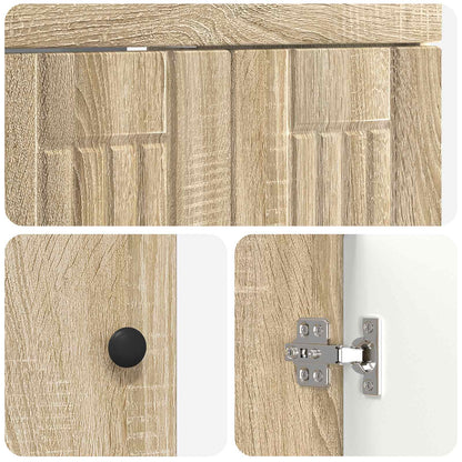 Bathroom Furniture Set Sonoma Oak 56 x 37.5 x 81 cm