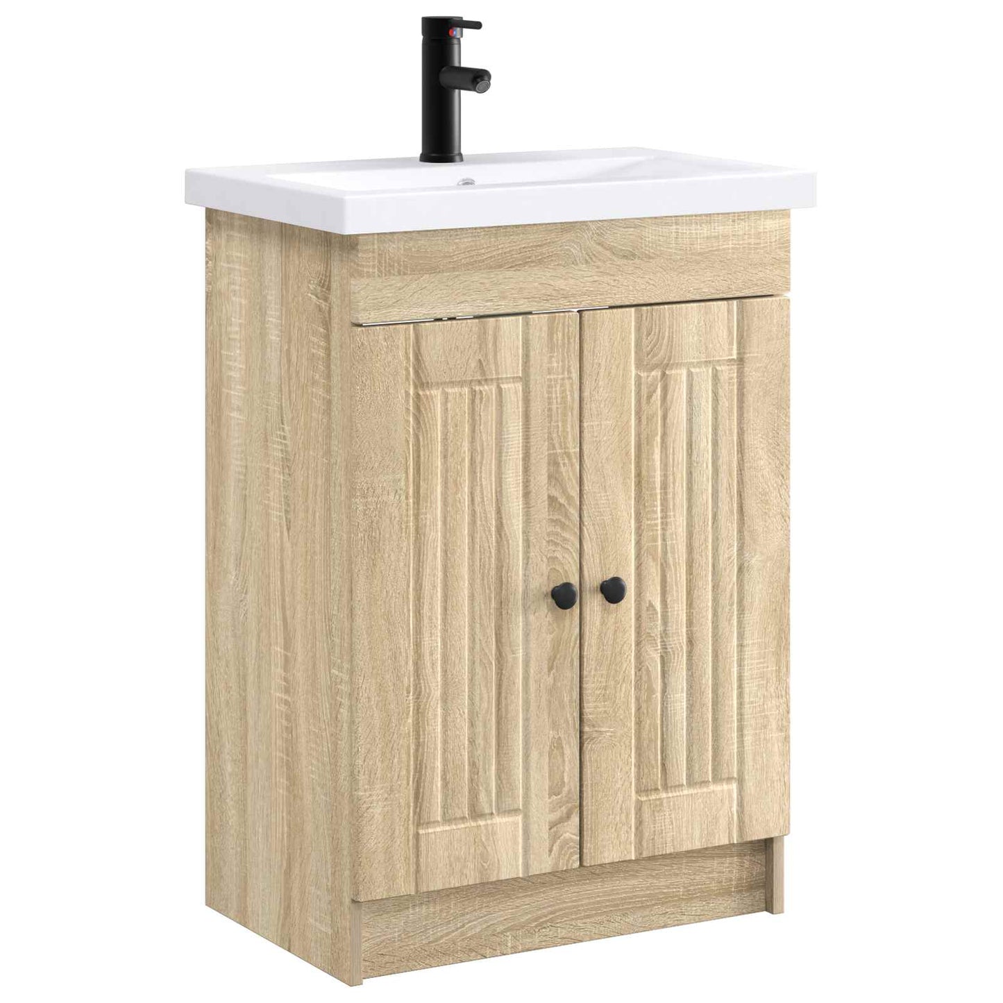 Bathroom Furniture Set Sonoma Oak 56 x 37.5 x 81 cm