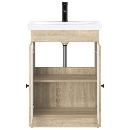 Bathroom Furniture Set Sonoma Oak 56 x 37.5 x 81 cm