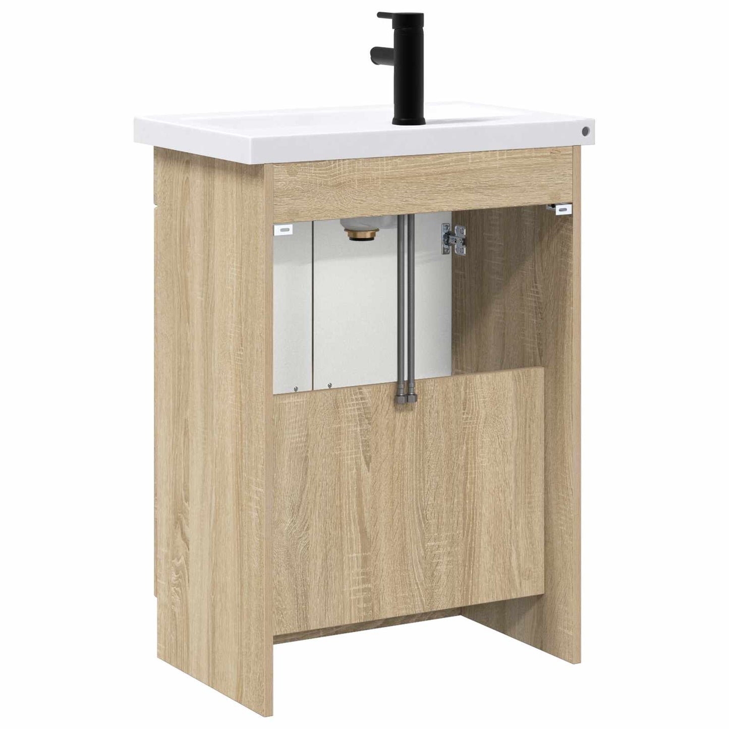 Bathroom Furniture Set Sonoma Oak 56 x 37.5 x 81 cm