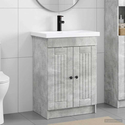 Bathroom Furniture Set Concrete Grey 56 x 37.5 x 81 cm