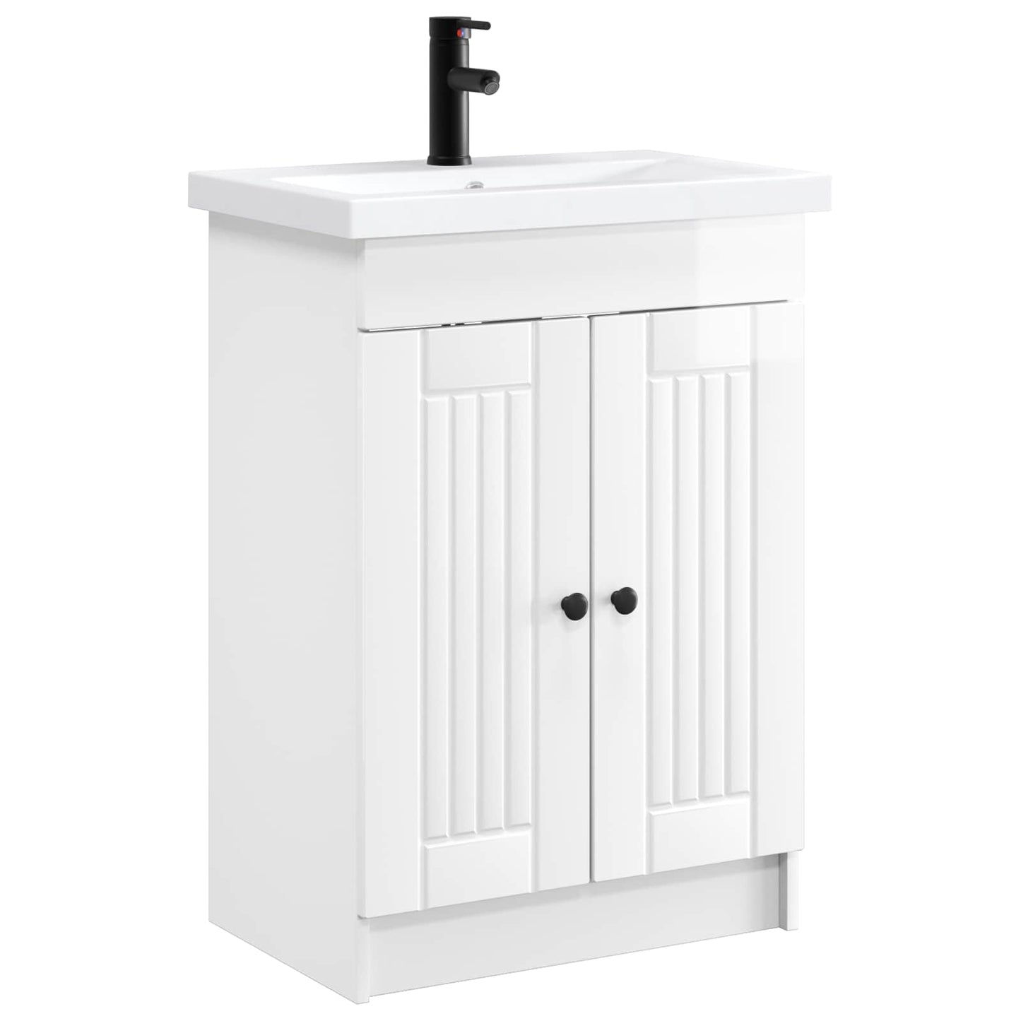 Bathroom Furniture Set High Gloss White 56 x 37.5 x 81 cm