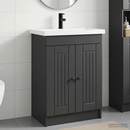 Bathroom Furniture Set Black 78.5 x 37.5 x 81 cm