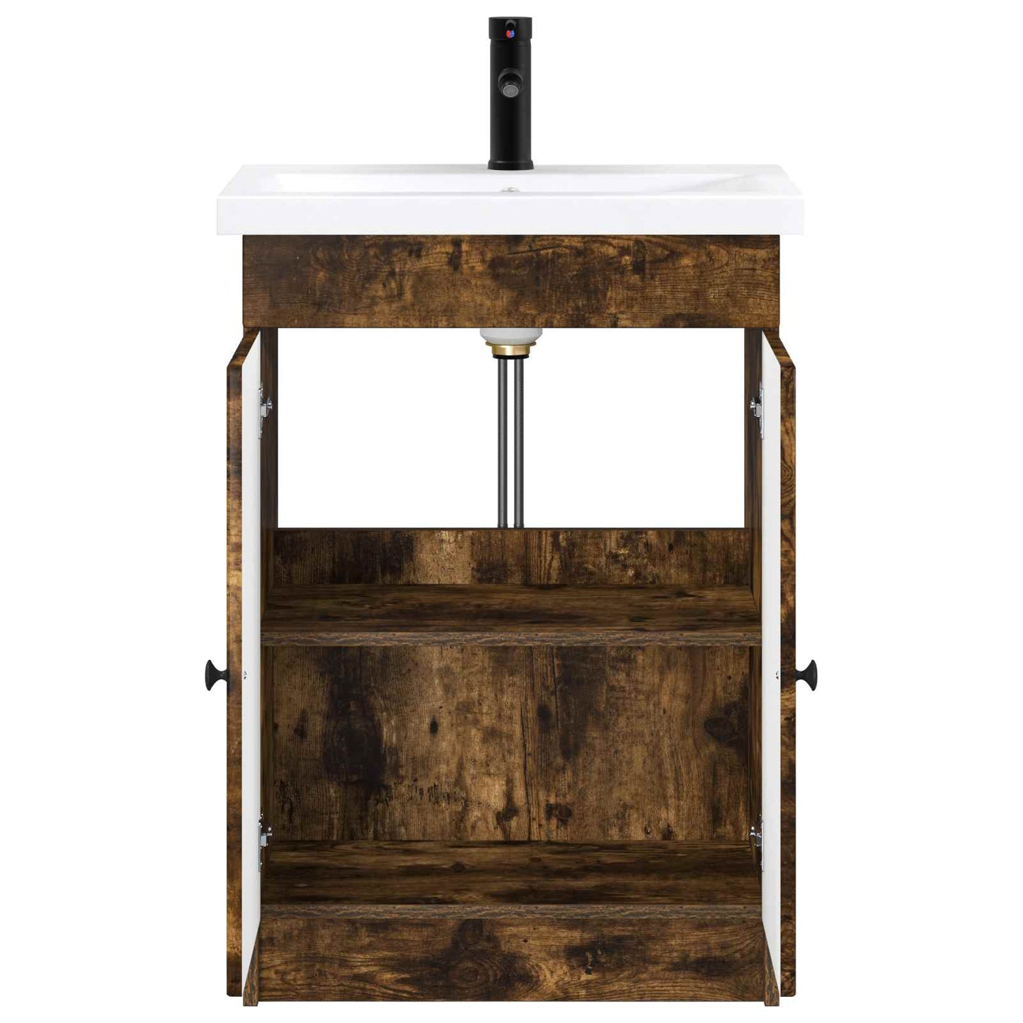 Bathroom Furniture Set Smoked Oak 78.5 x 37.5 x 81 cm