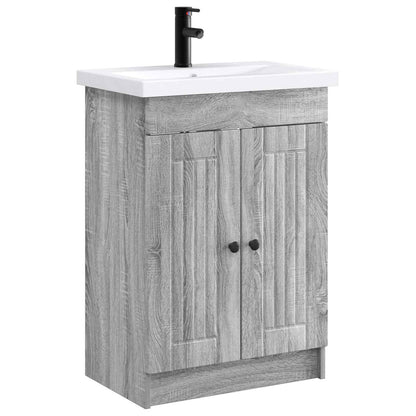 Bathroom Furniture Set Grey Sonoma 78.5 x 37.5 x 81 cm