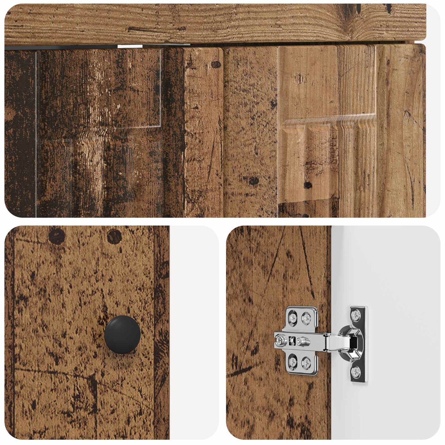 Bathroom Furniture Set Old Wood 78.5 x 37.5 x 81 cm