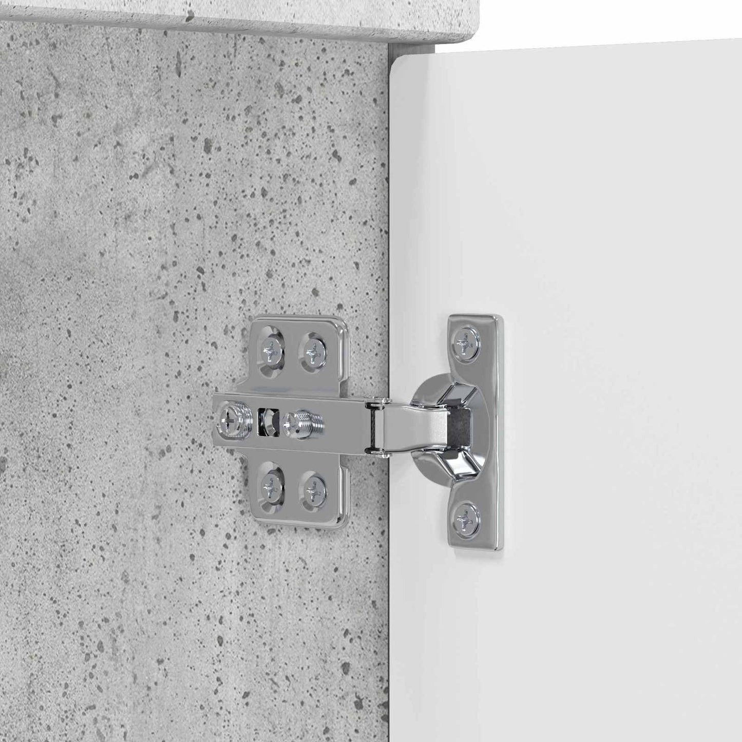 Bathroom Furniture Set Concrete Grey Engineered Wood
