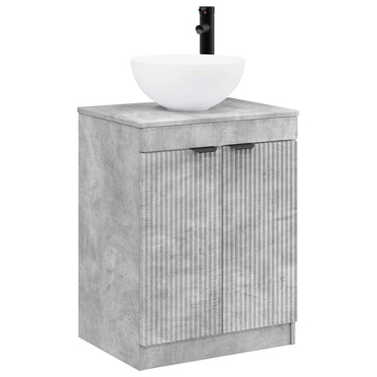 Bathroom Furniture Set Concrete Grey Engineered Wood