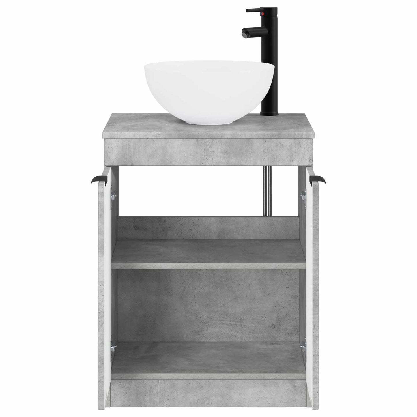 Bathroom Furniture Set Concrete Grey Engineered Wood