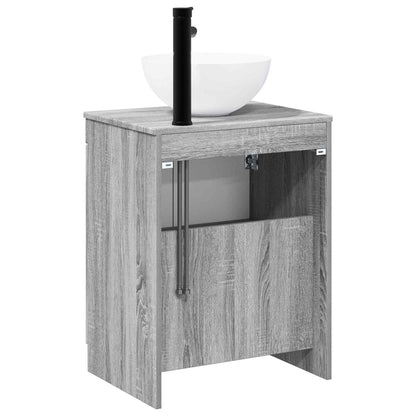 Bathroom Furniture Set Grey Sonoma Engineered Wood