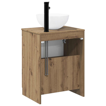 Bathroom Furniture Set Artisan Oak Engineered Wood