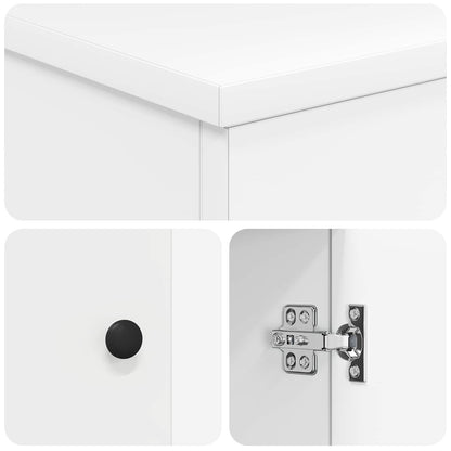 Bathroom Furniture Set White Engineered Wood