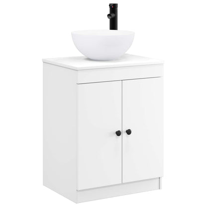 Bathroom Furniture Set White Engineered Wood