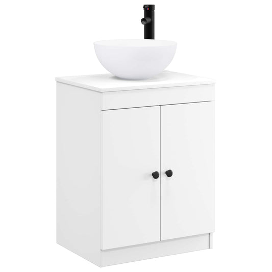 Bathroom Furniture Set White Engineered Wood