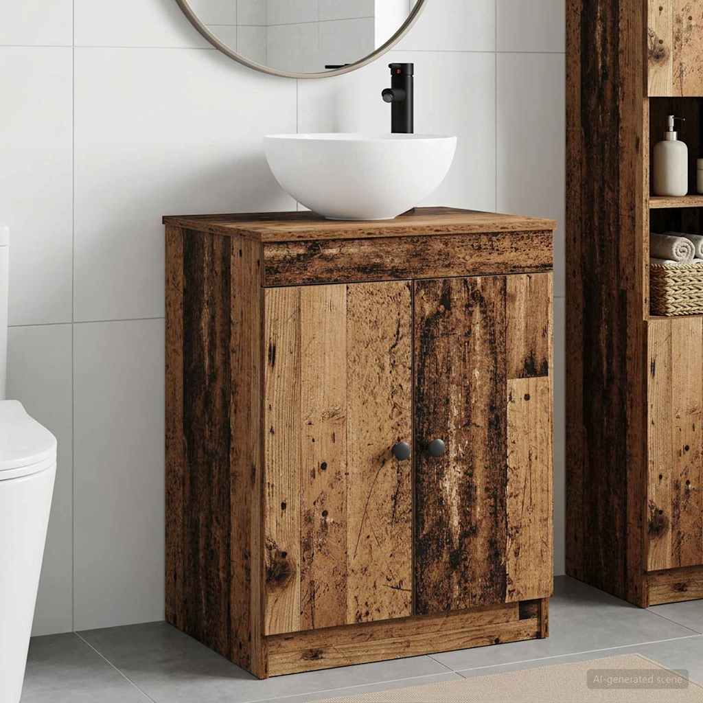 Bathroom Furniture Set Old Wood Engineered Wood