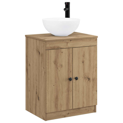 Bathroom Furniture Set Artisan Oak Engineered Wood