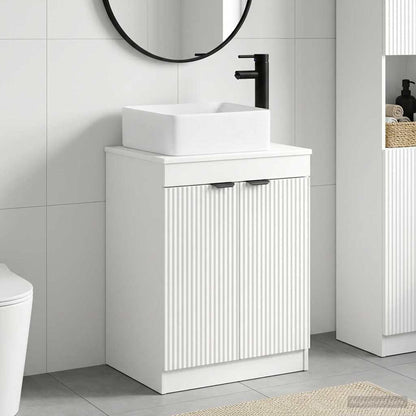 Bathroom Furniture Set White Engineered Wood