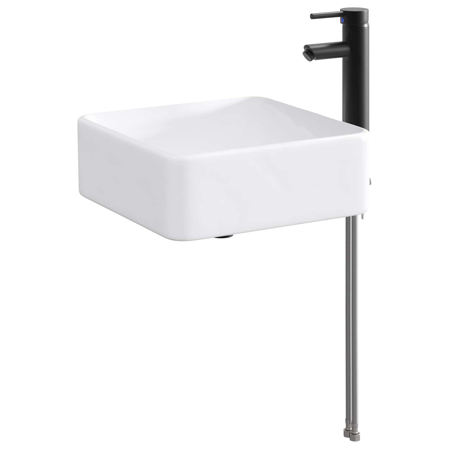 Bathroom Furniture Set White Engineered Wood