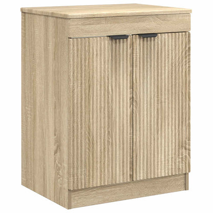 Bathroom Furniture Set Sonoma Oak Engineered Wood