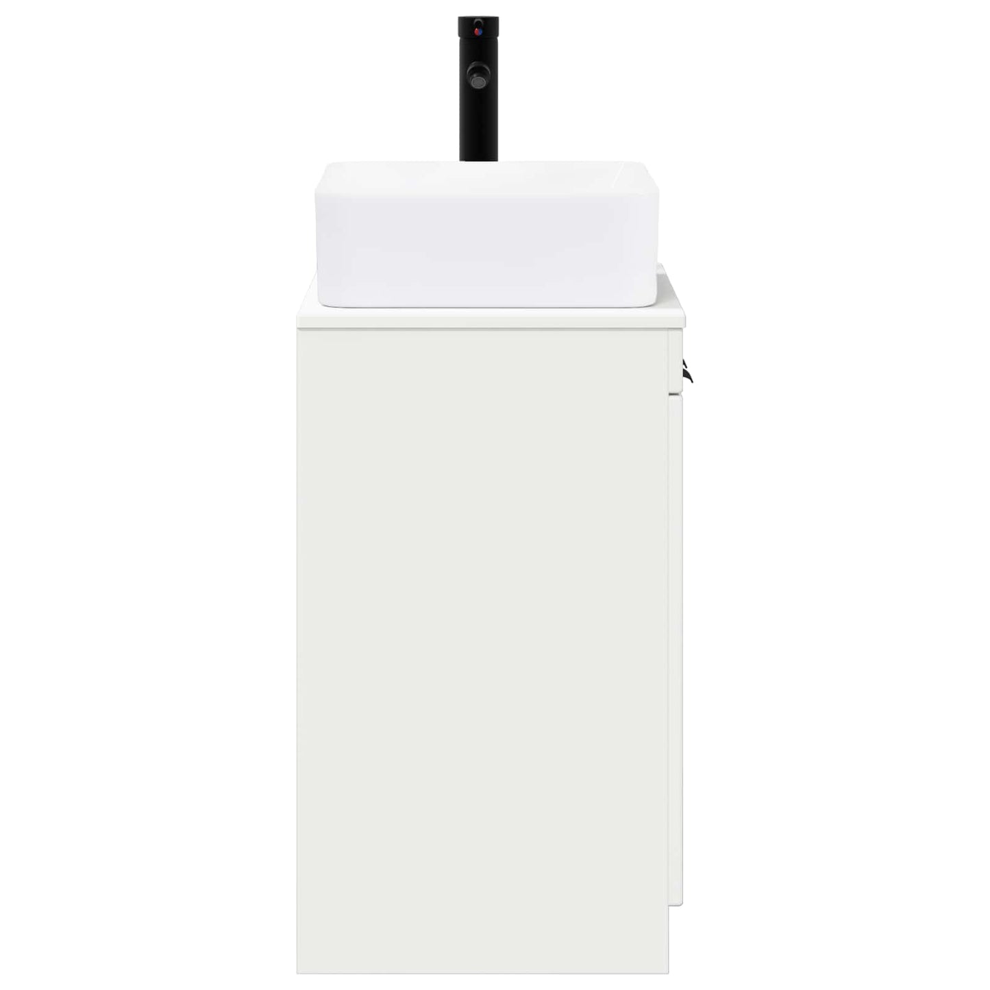 Bathroom Furniture Set High Gloss White Engineered Wood