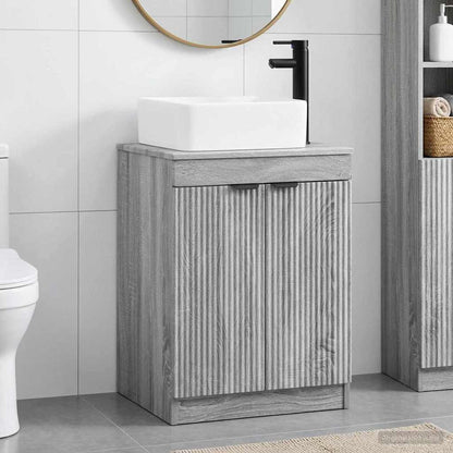 Bathroom Furniture Set Grey Sonoma Engineered Wood