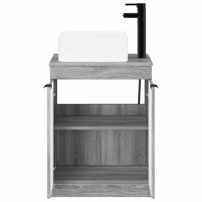 Bathroom Furniture Set Grey Sonoma Engineered Wood