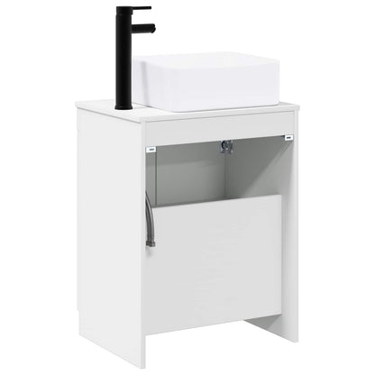 Bathroom Furniture Set White Engineered Wood