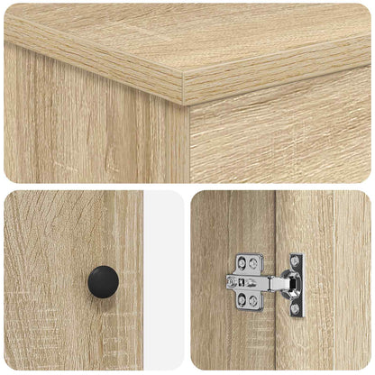 Bathroom Furniture Set Sonoma Oak Engineered Wood