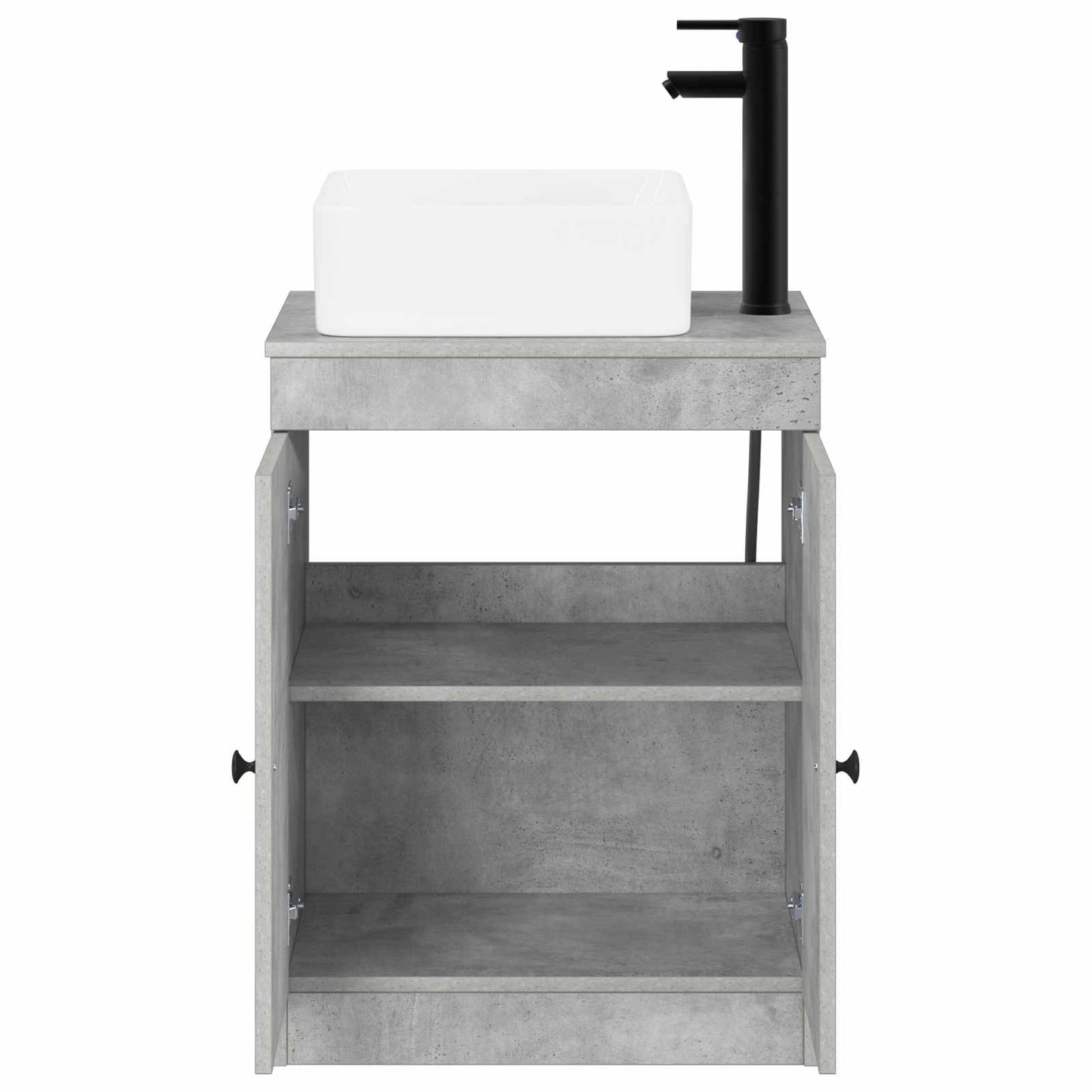 Bathroom Furniture Set Concrete Grey Engineered Wood