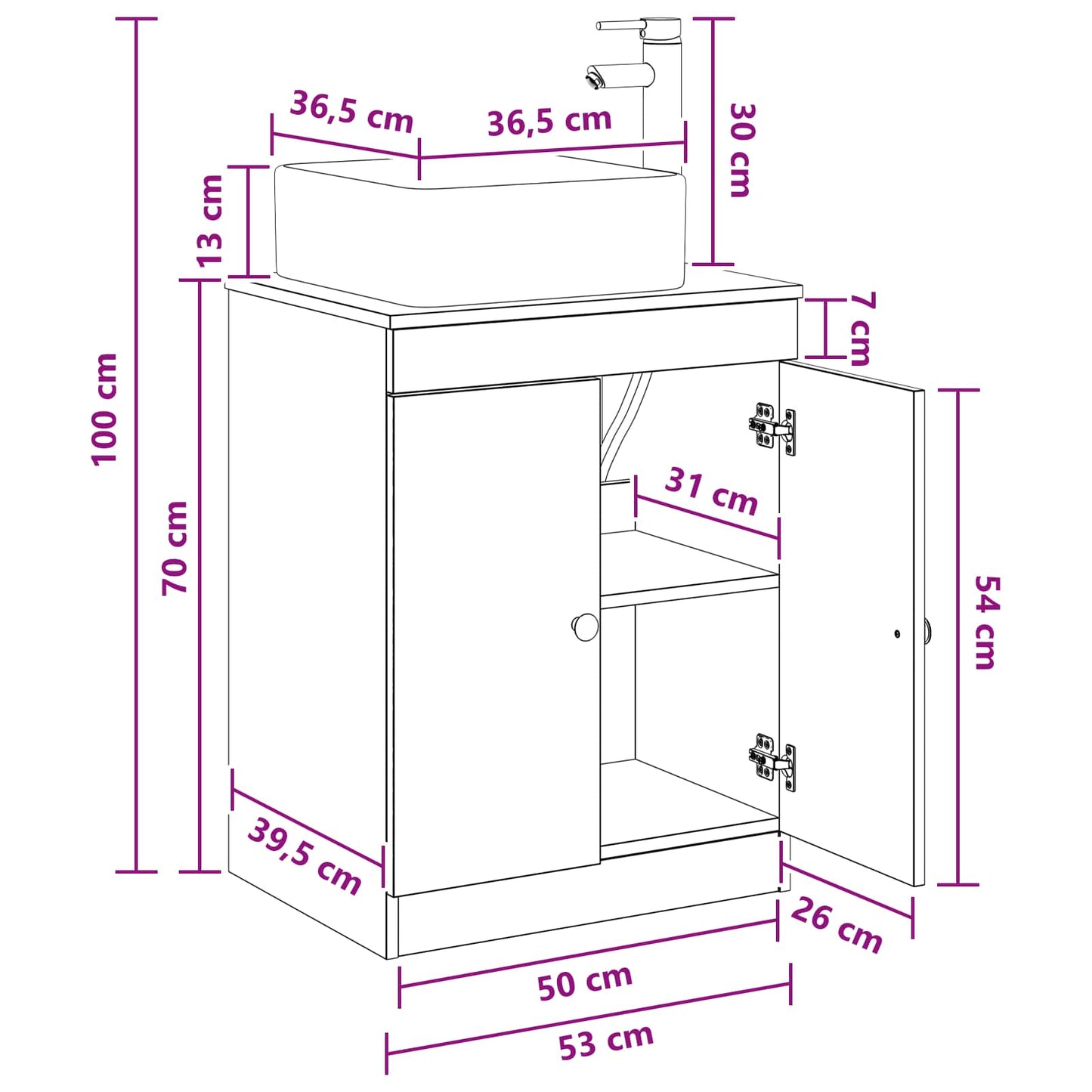 Bathroom Furniture Set Old Wood Engineered Wood
